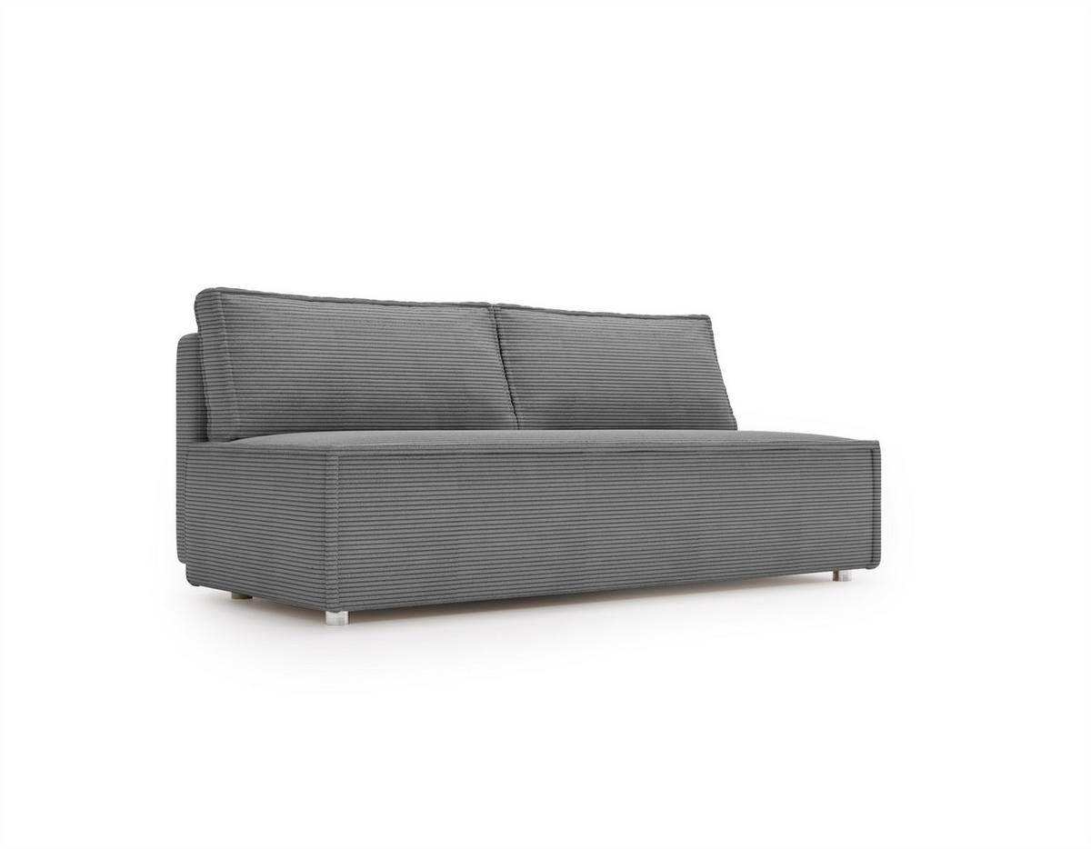 SCHLAFSOFA Amanda In Poso - Grau, Holzwerkstoff/Textil (200/89/100cm) - Fun Möbel