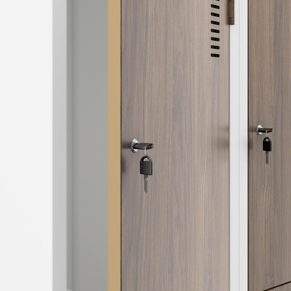 KLEIDERSCHRANK Typ L JULIA 185x80x45 cm - Nussbaumfarben/Weiß, Metall (80/185/45cm) - Jan Nowak