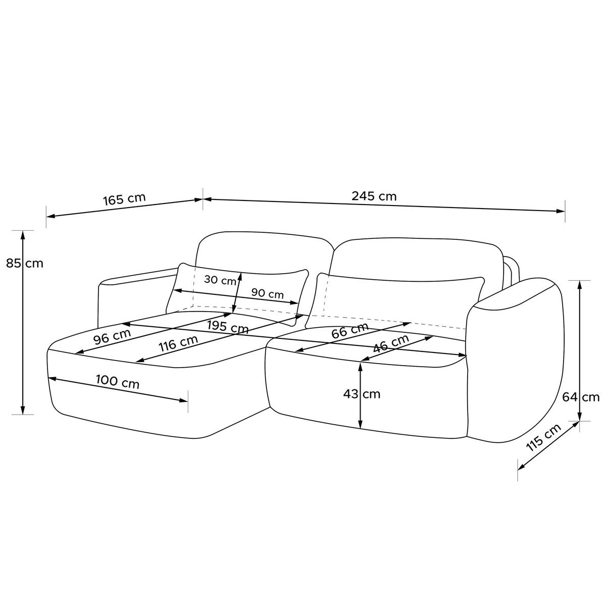 SITZGARNITUR ELOSA - Olivgrün, Holz/Textil (245/85/165cm) - KONSIMO®