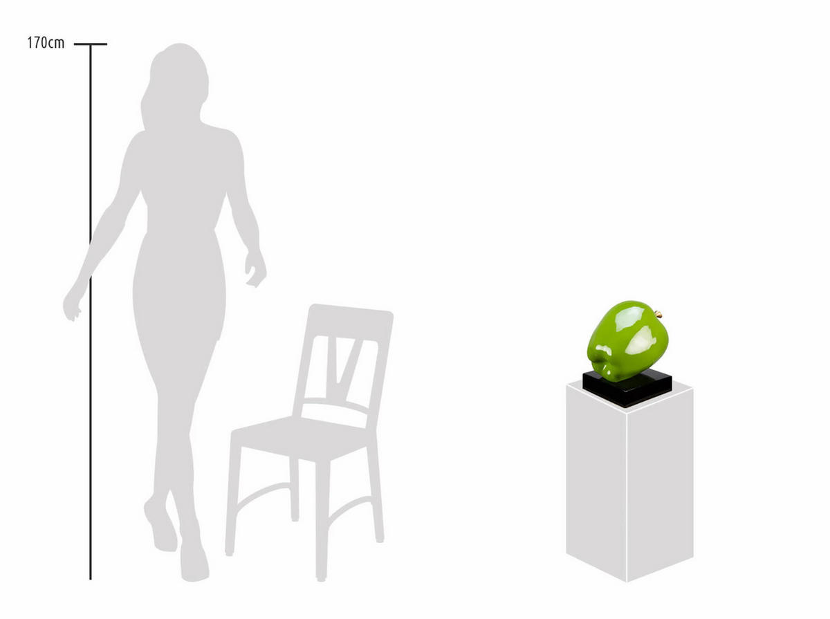 SKULPTUR Grün 31/32 cm - Grün, Stein (3/32/24cm) - KUNSTLOFT