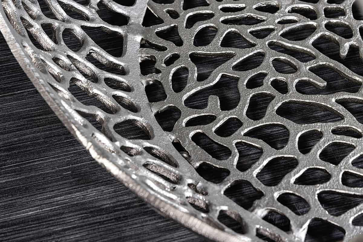 COUCHTISCH SPIN rund Schwarz|Silber 74cm - Silberfarben/Schwarz, Glas/Metall (74/74/40cm) - riess-ambiente