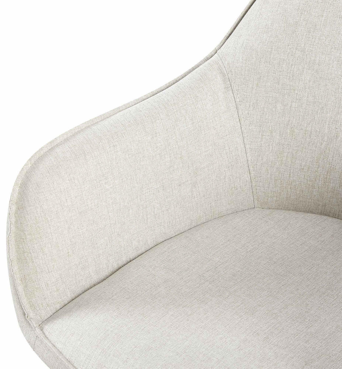 WOHNZIMMERSTUHL 2er Set Stoff creme - Creme/Schwarz, Textil/Metall (60/84/60cm) - CLP