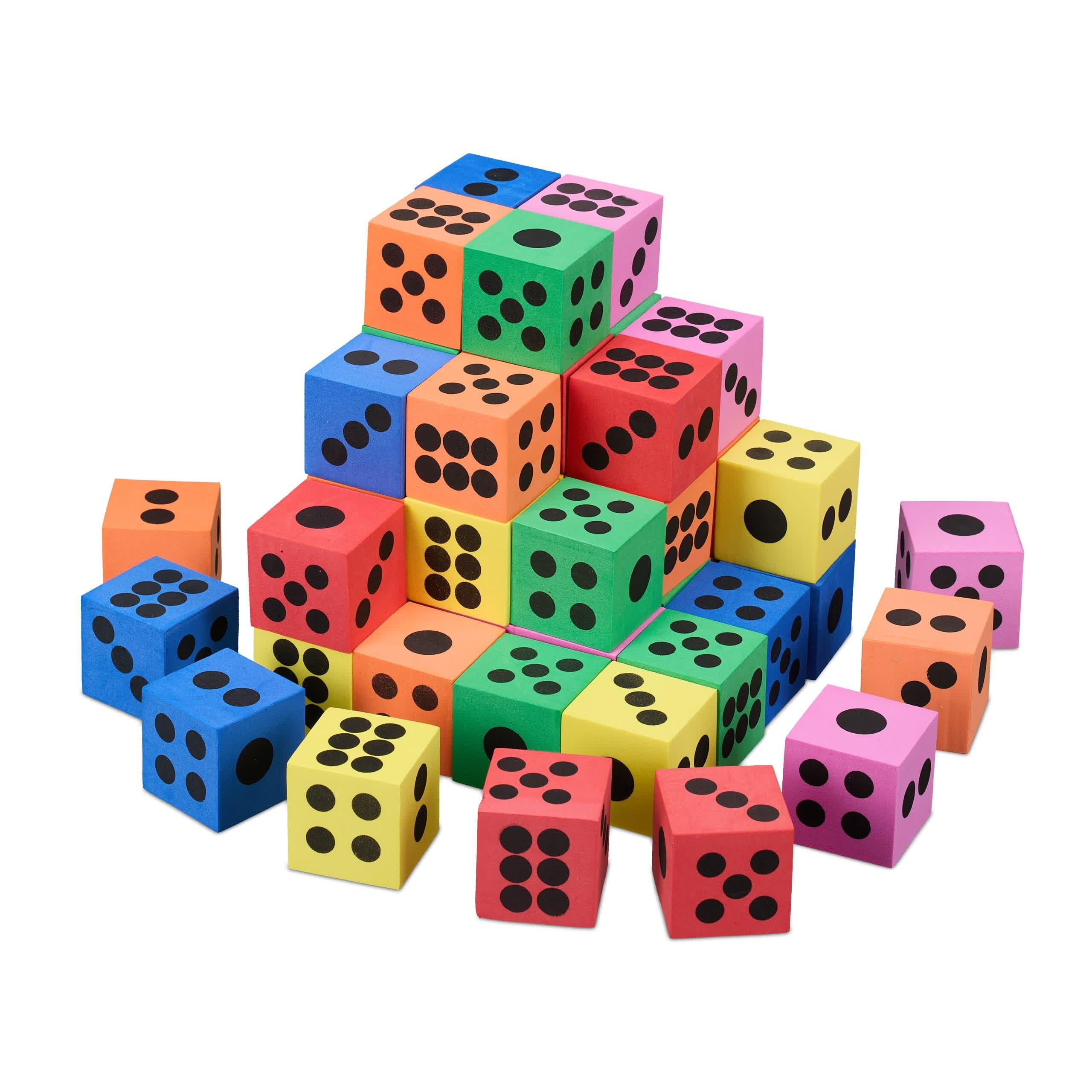 ZARURI Multicolore Set-48-bucăți spumă EVA 4x4x4 cm