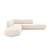 WENDBARES-ECKSOFA Miley aus Chenille-Stoff leichtes beige 5 Sitzplätze - Creme, Textil (248/248cm) - Micadoni