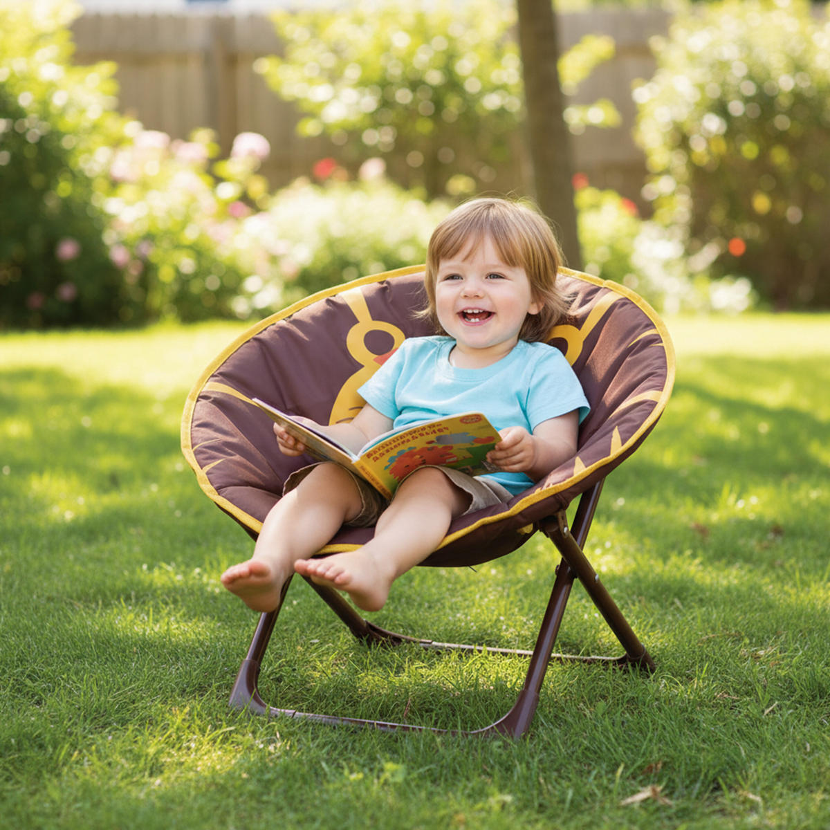 MOONCHAIR - temno rjava, kovina/umetna masa (50/47/48cm) - Relaxdays