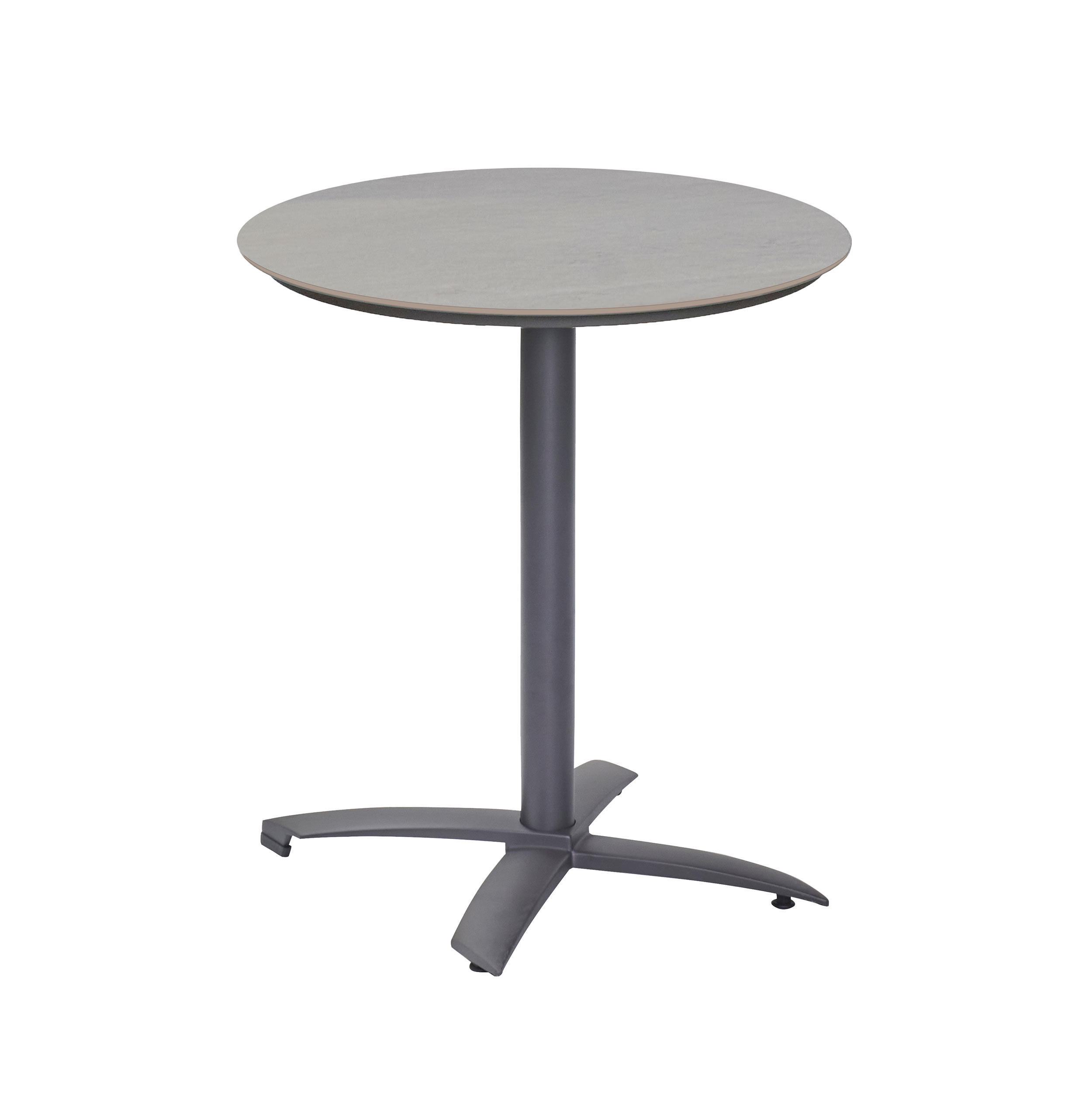 GARTENTISCH Ohio Ø70x70 cm, Metall-Stein, Anthrazit - Anthrazit, Metall (70/70/70cm) - dasmöbelwerk