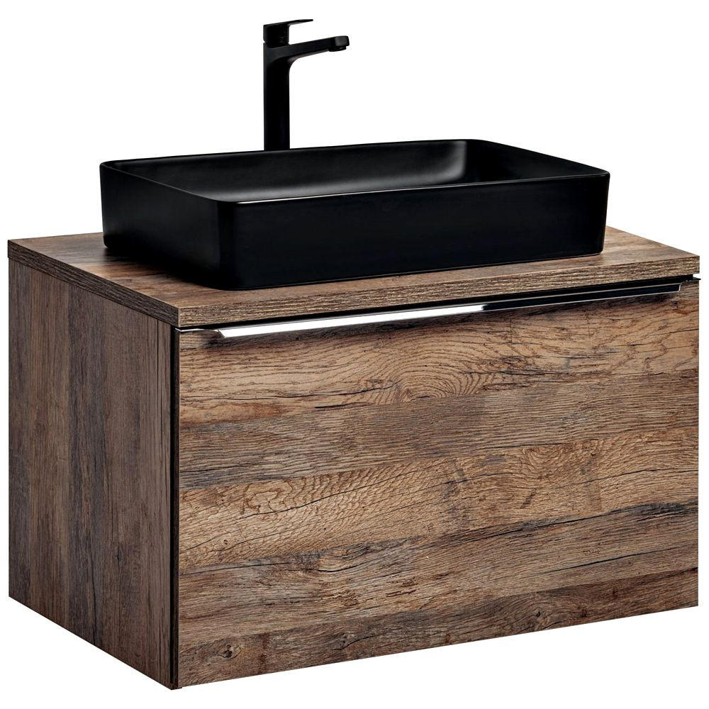 BADMÖBEL-SET 3-TLG. Puebla-56 - Braun, Holzwerkstoff (80/60/46cm) - Lomado