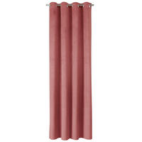 ÖSENVORHANG VELVET SIGNATURE - Rosa, Textil (140/1/250cm) - Tom Tailor