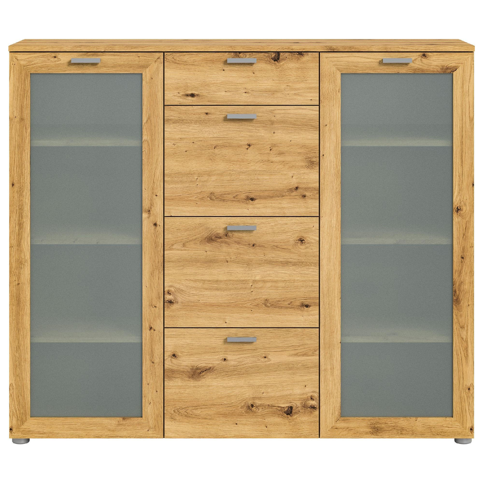 KOMMODE Xeno 37/135/115 cm - Braun, Holzwerkstoff (135/115/37cm) - Xonox