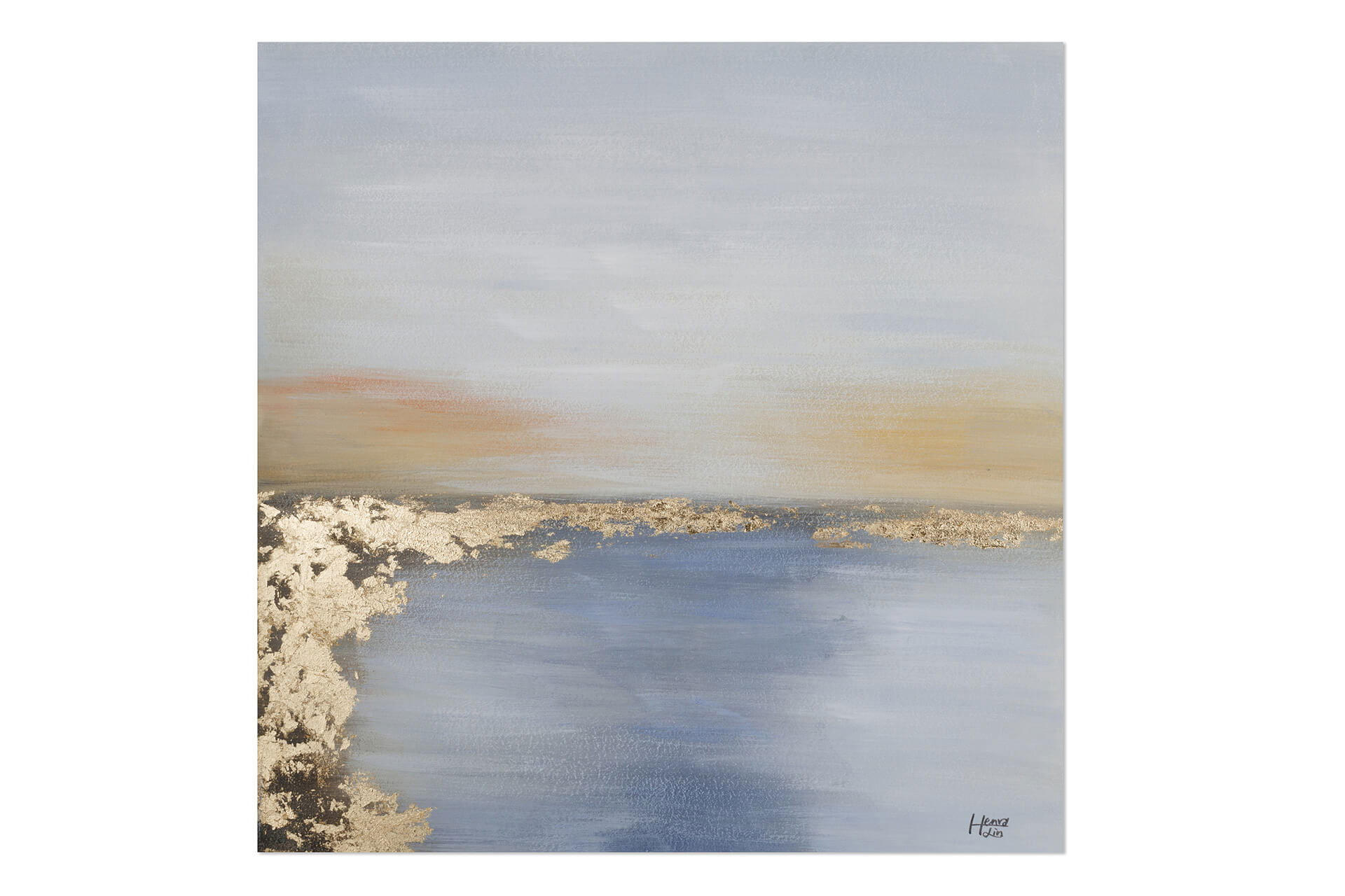 Thumbnail - Kunstloft Acrylbild, Blau, Textil, Holz, 80x80 cm, Bilder und Zubehör, Wandbilder, Leinwandbilder