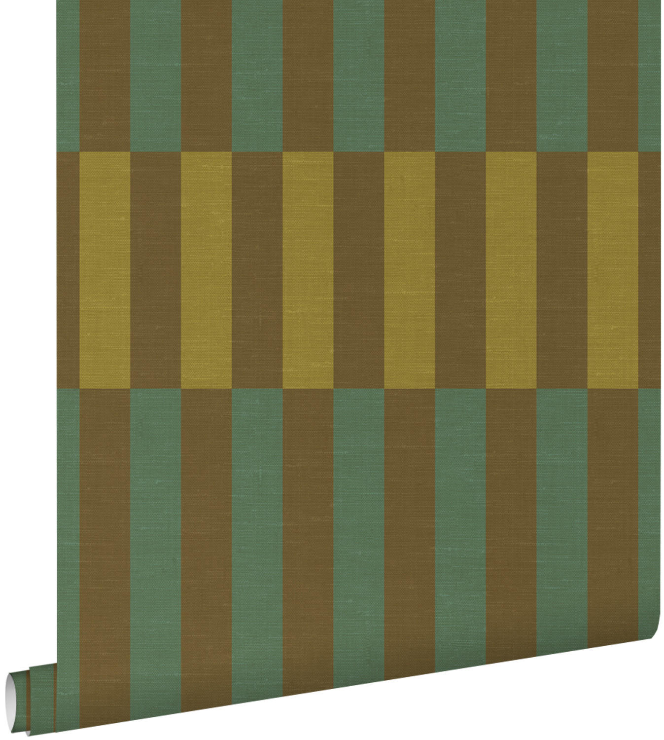 TAPETE Leinenoptik-Streifen 50 x 900 cm - Grün, Papier (50/900cm) - ESTAhome