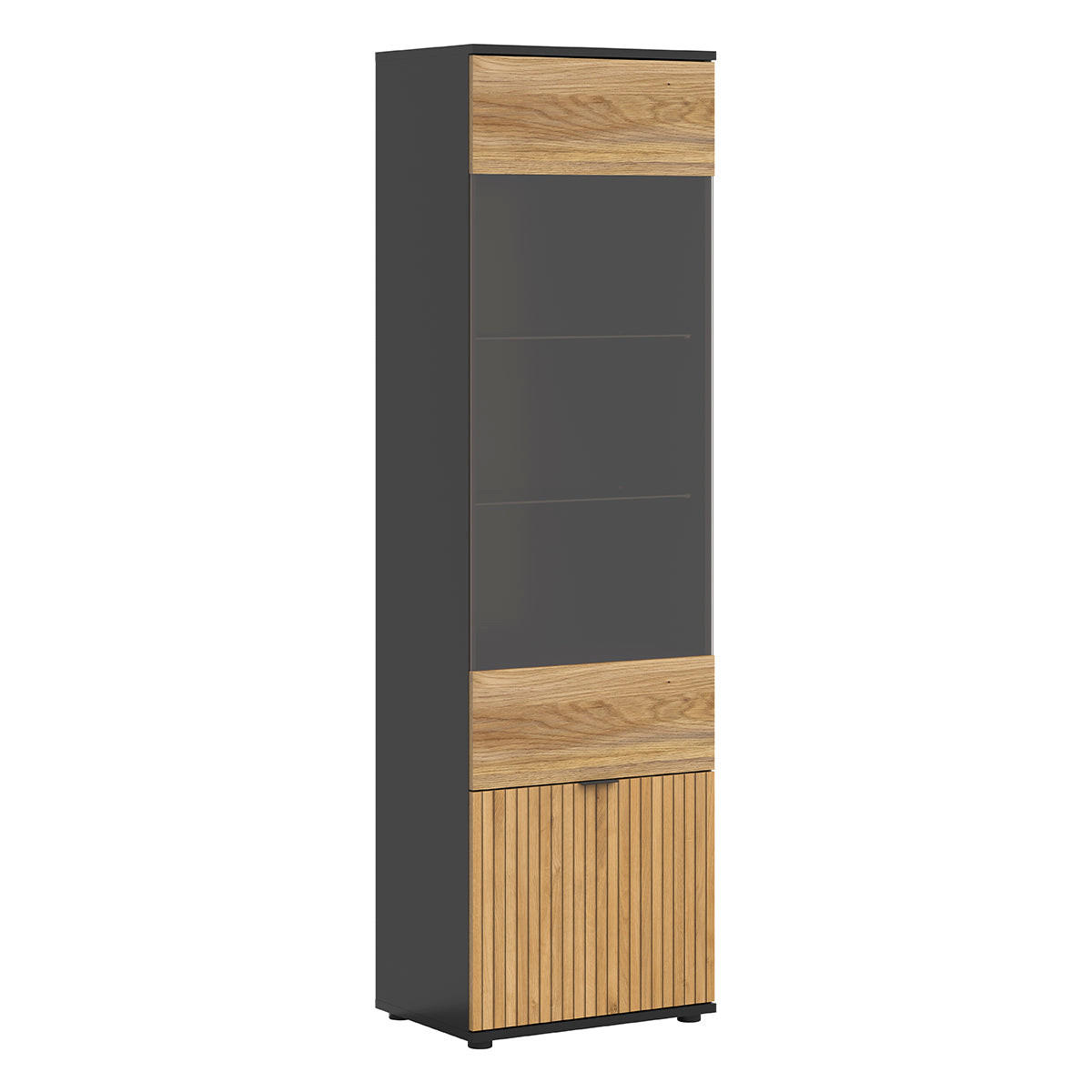 VITRINE Pia Holz - Braun, Holzwerkstoff (57/196/39cm) - Petits-meubles