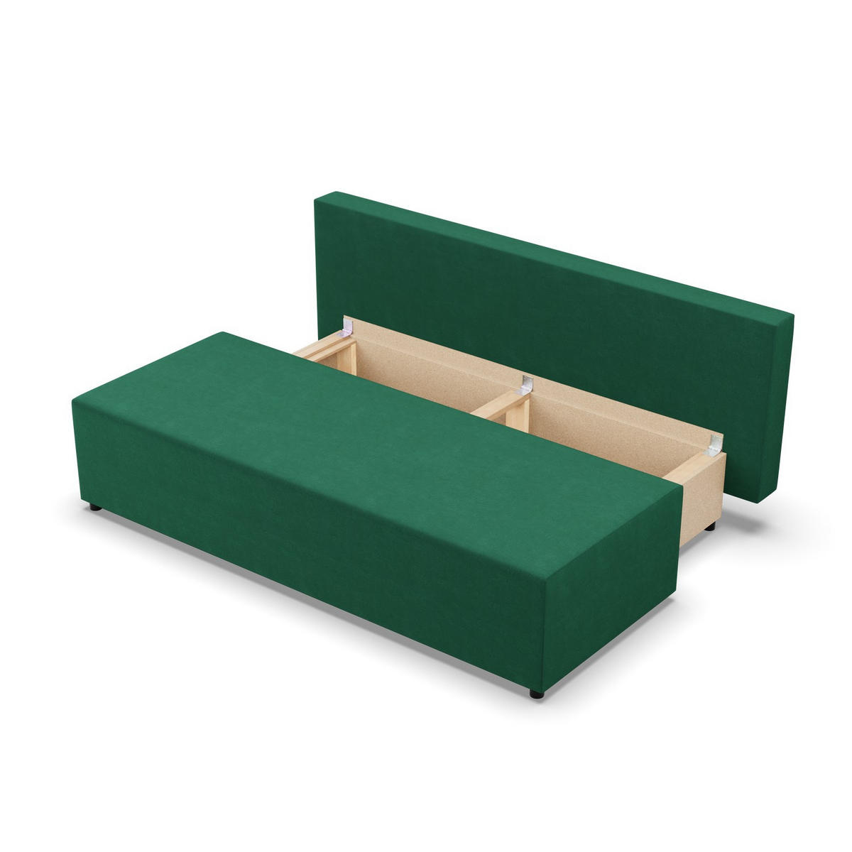 SOFA 3-SITZER MIT SCHLAFFUNKTION FERMO Grün - Grün, Textil (92/95/191cm) - Mebligo