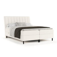 BOXBETT Merton Creme 180/200 cm - Creme/Schwarz, Holz/Holzwerkstoff (180/200cm) - Maison de Reve