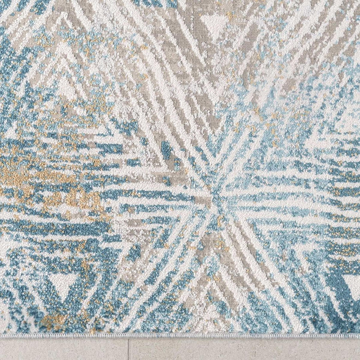WEBTEPPICH William Times Blau - Blau, Textil (200/290cm) - Kukoon Rugs