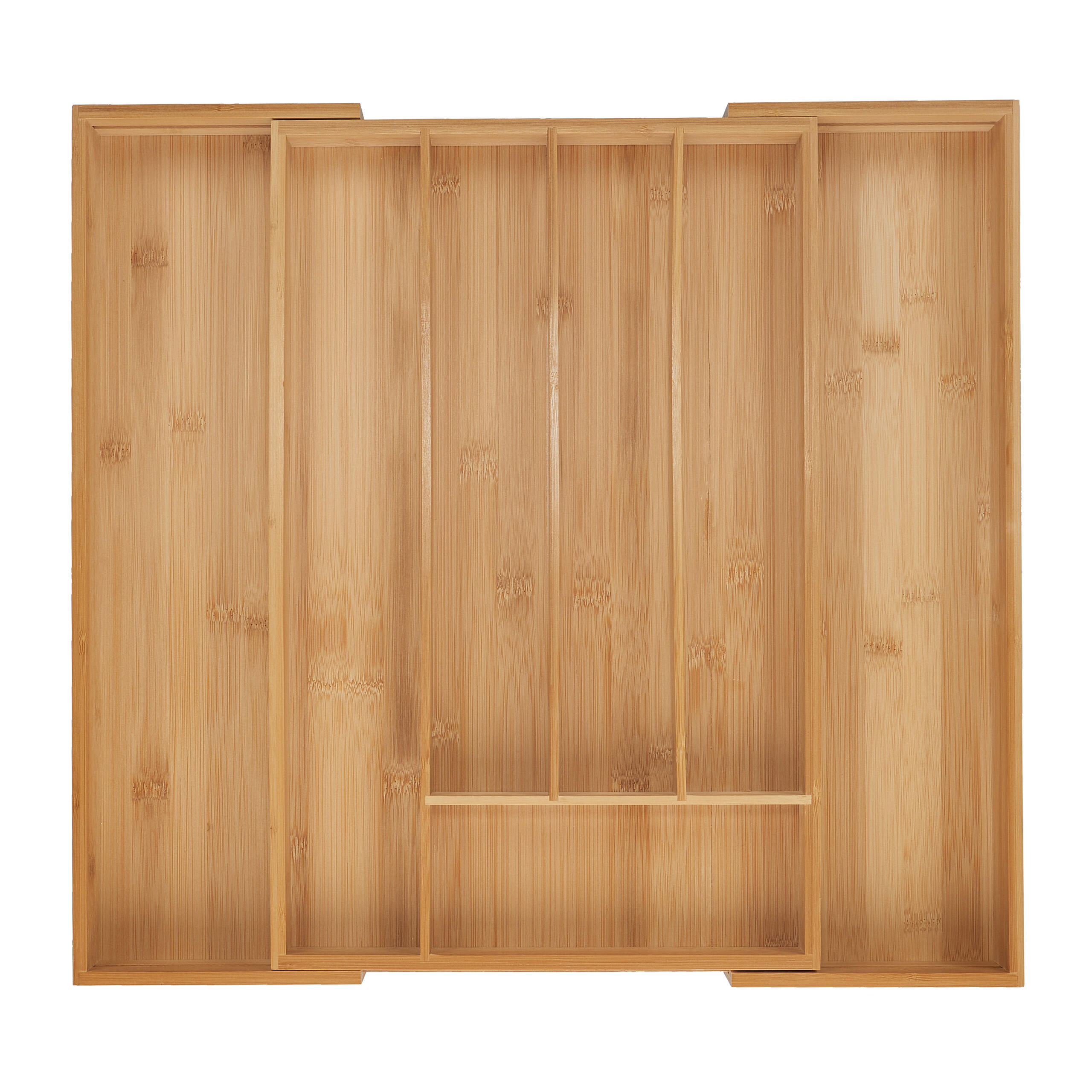 BESTECKKASTEN - Hellbraun, Holz/Kunststoff (590/5/47cm) - Relaxdays