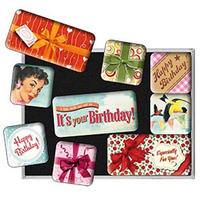 MAGNETSET 9-teilig Say It 50's Happy Birthday - Multicolor, Metall (9/7/2cm) - Nostalgic-Art