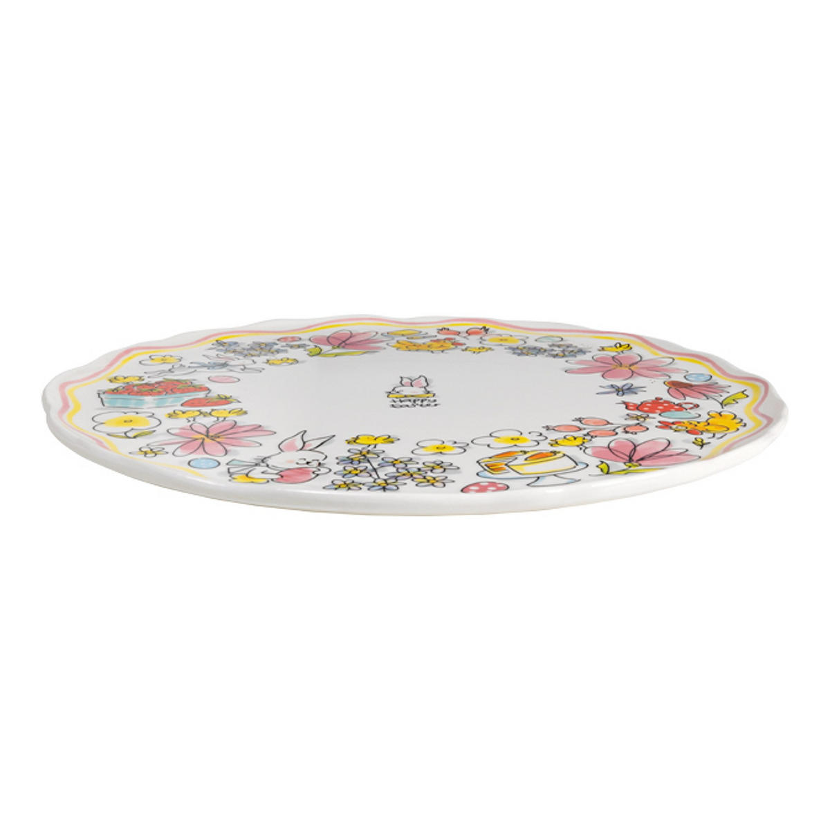 TELLER Frohe Ostern in Bunt - 31cm - Multicolor, Keramik (31/31/2cm) - Blond Amsterdam