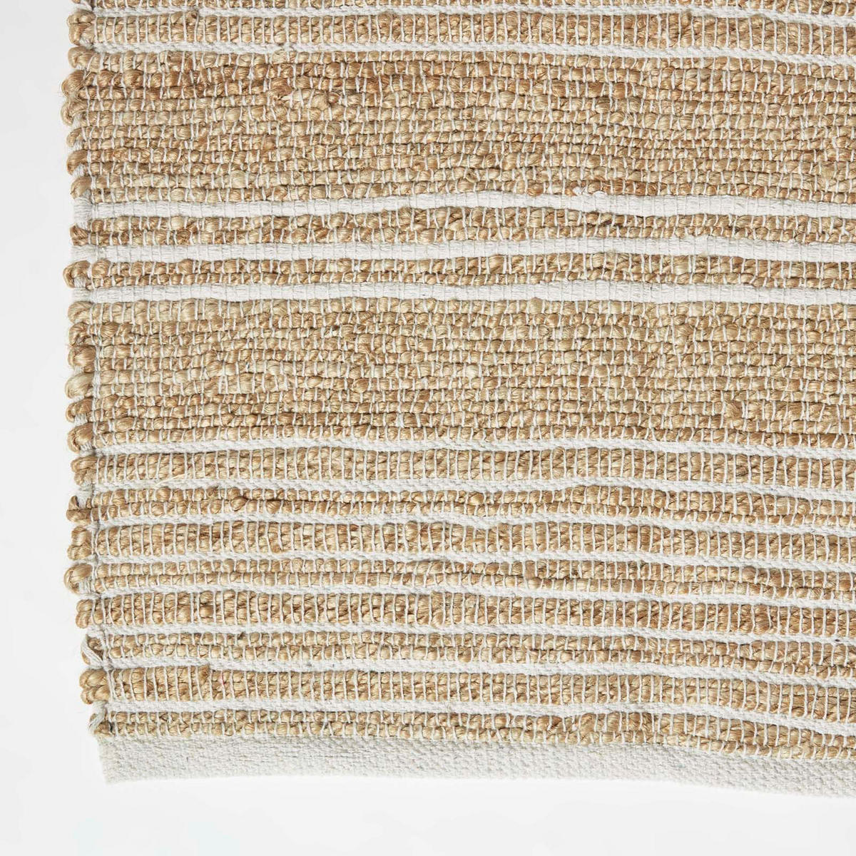 JUTETEPPICH Arlyn gestreift 60/90 cm - Naturfarben, Naturmaterialien (60/90cm) - Homescapes