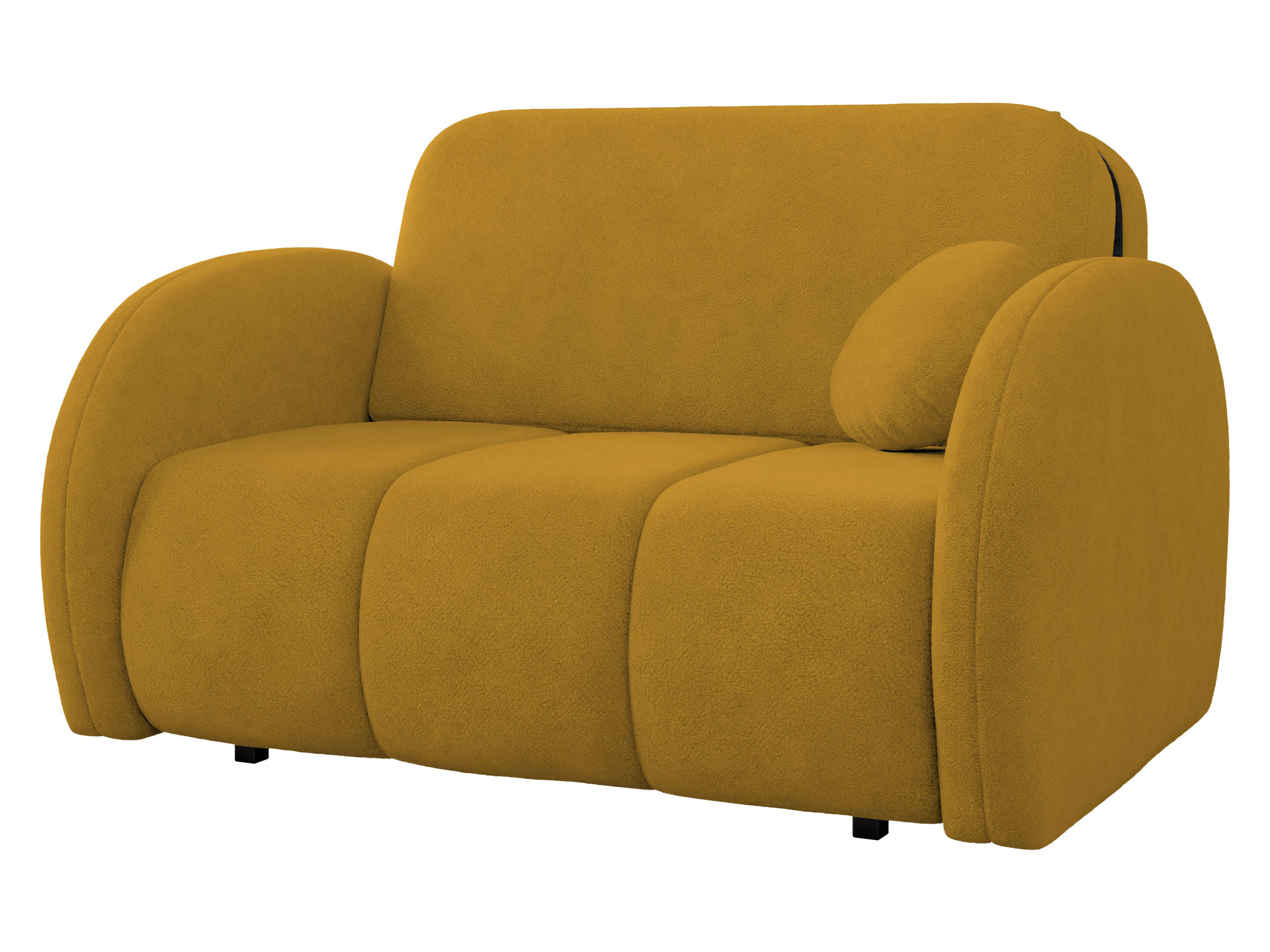 SCHLAFSOFA Viva Comfy II - Gelb/Schwarz, Holz/Textil (132/85/103cm) - MIRJAN24