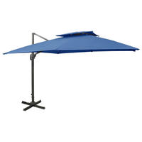 SONNENSCHIRM rechteckig LOTI 300 cm Blau - Blau, Metall (300/300cm) - DELUKE