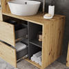 WASCHBECKENUNTERSCHRANK Viola Artisan/Grau 80 x 60 cm mit 2 Schubladen - Hellgrau/Grau, Holzwerkstoff (80/60/46cm) - Vicco