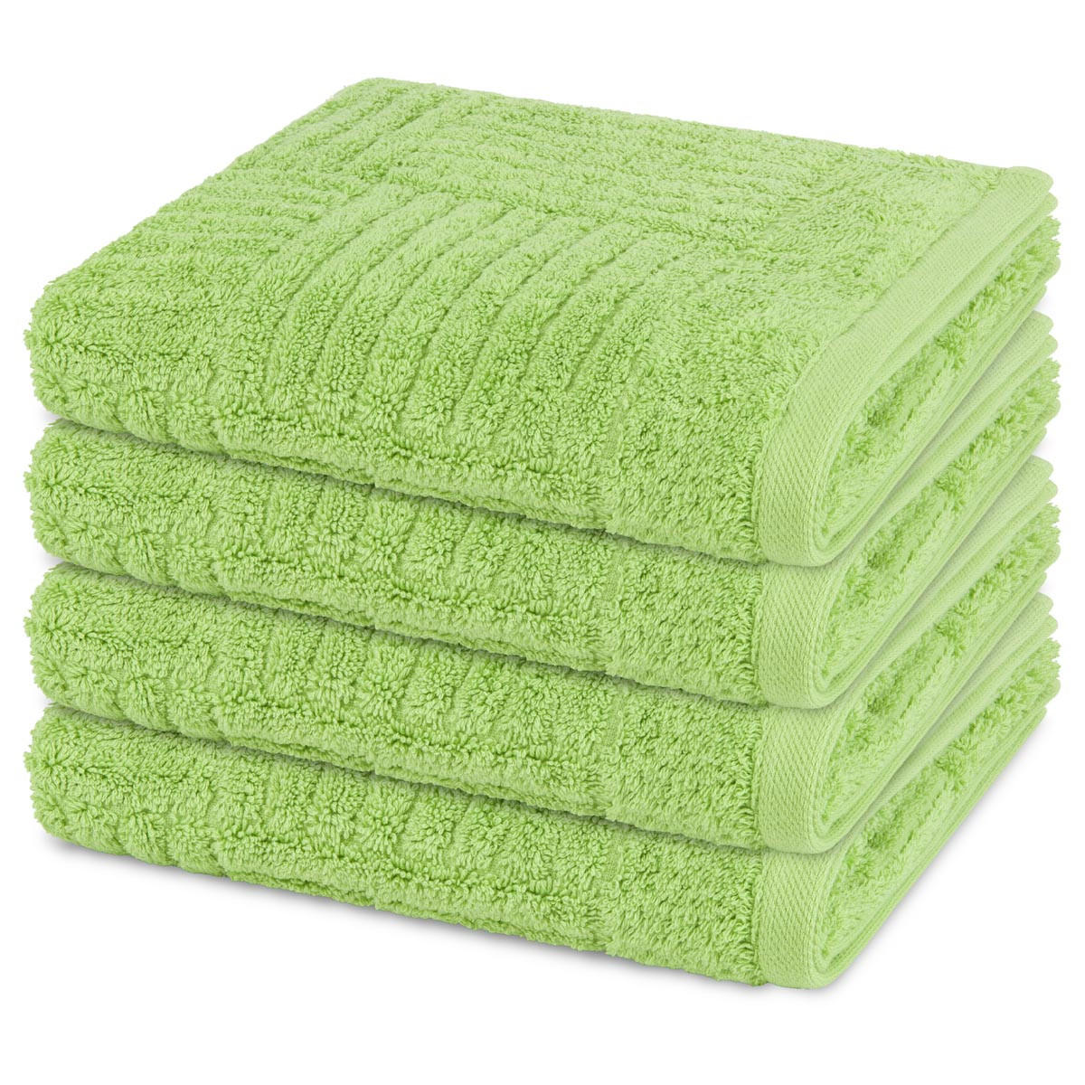 HANDTUCH Carre 4er-Set - Grün, Textil (50/100cm) - Ross