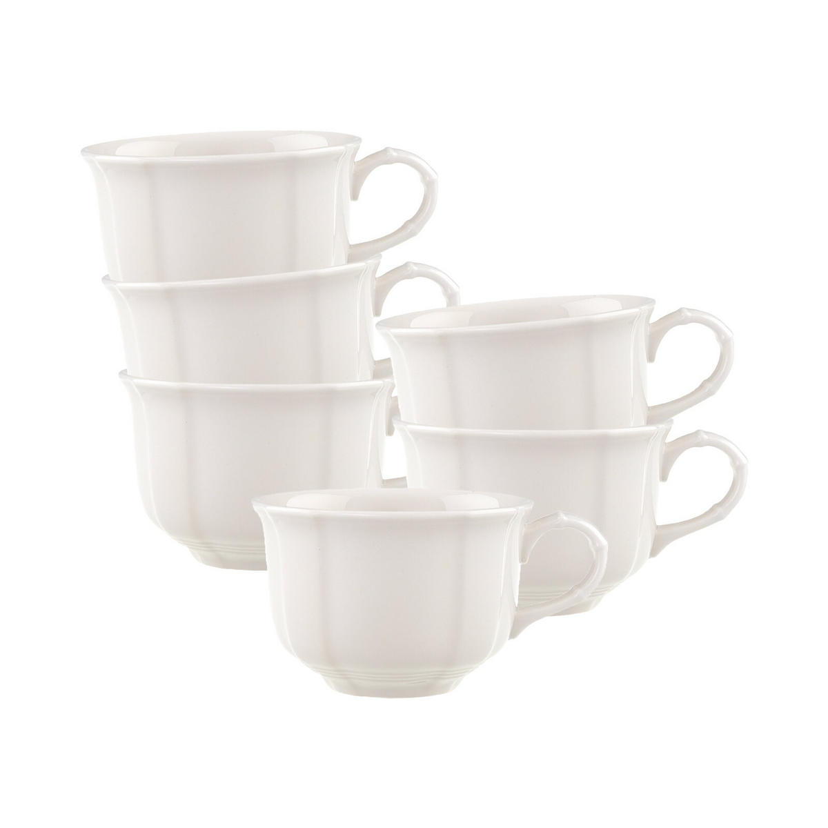 TEETASSEN Manoir weiß 130 ml 6er Set - Weiß, Keramik (0.13L) - Villeroy & Boch