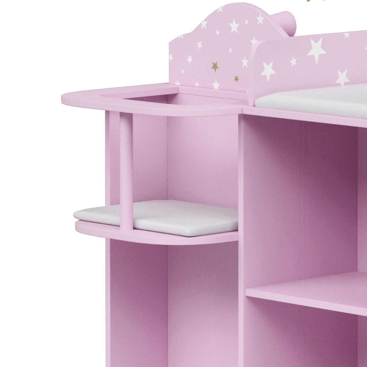 PUPPEN WICKELTISCH, Rosa, 98cm - Pink, Holzwerkstoff (48/98/58cm) - Teamson Kids