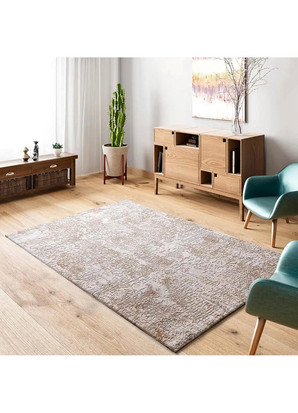 KURZFLORTEPPICH Beige Oris 154/230 cm - Beige, Naturmaterialien/Textil (154/230cm) - Atticgo