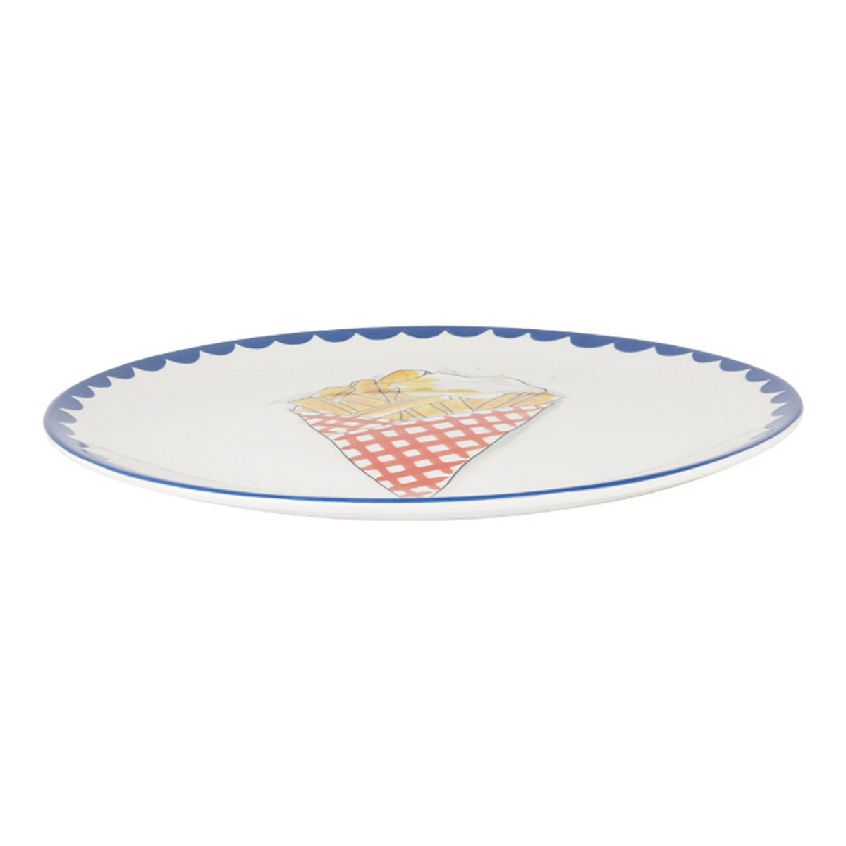 TELLER Pommes Frites in Bunt - 26cm - Multicolor, Keramik (26.2/26.3/3cm) - Blond Amsterdam