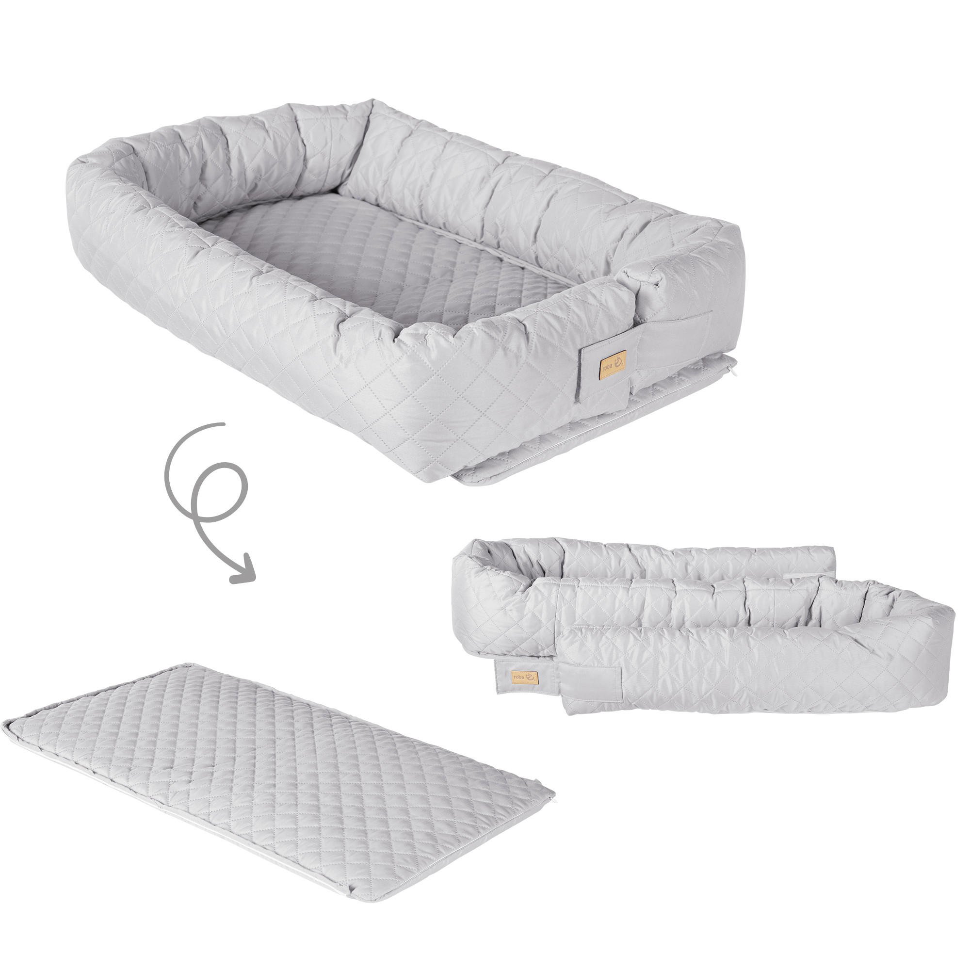 BABYLOUNGE roba Style grau - Grau, Textil (87/60cm) - Roba