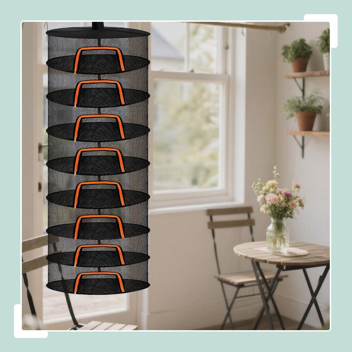 TROCKENNETZ - Schwarz, Textil/Metall (60/160/60cm) - Relaxdays