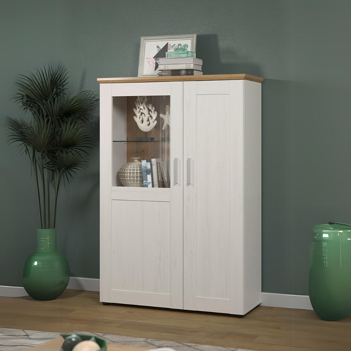 VITRINE Shade Pinienfarben - Pinienfarben, Holzwerkstoff (95/140/38cm) - Trendteam