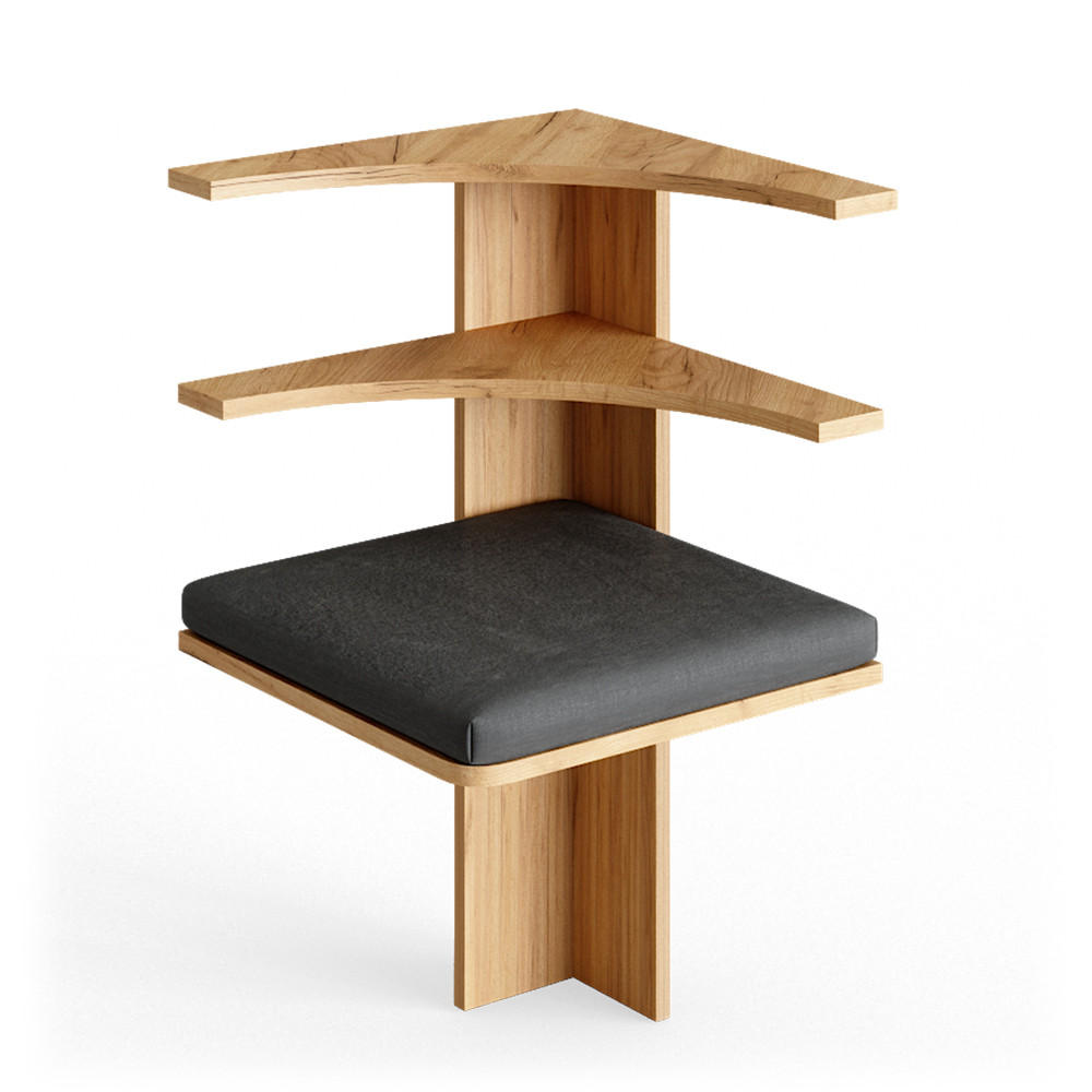 ESSZIMMER-ECKBANK Roman Sandeiche 43.5 x 43.5 cm - Anthrazit/Eiche Wotan, Holzwerkstoff (43.5/78/43.5cm) - Vicco