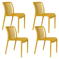 GARTENSTUHL Mante Gelb - 4 er Set - Gelb, Kunststoff (48/80/58cm) - Housecraft Living