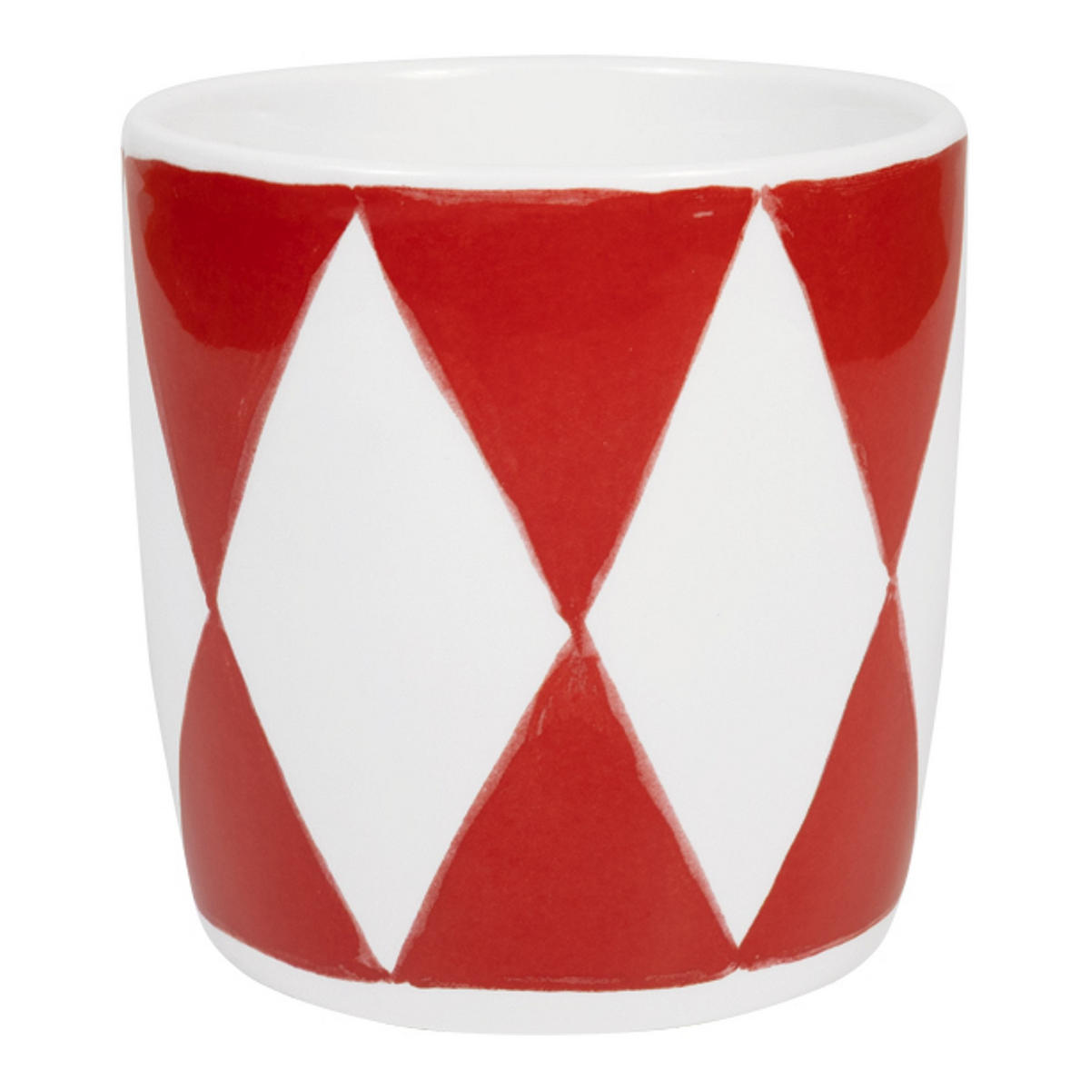 CAPPUCCINO-BECHER Diamant in Rot - 500 ml - Rot, Keramik (0.5L) - Blond Amsterdam