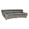 BIG SOFA NERLA Grau Webstoff - Dunkelbraun/Schwarz, Textil (260/78/165cm) - KAWOLA