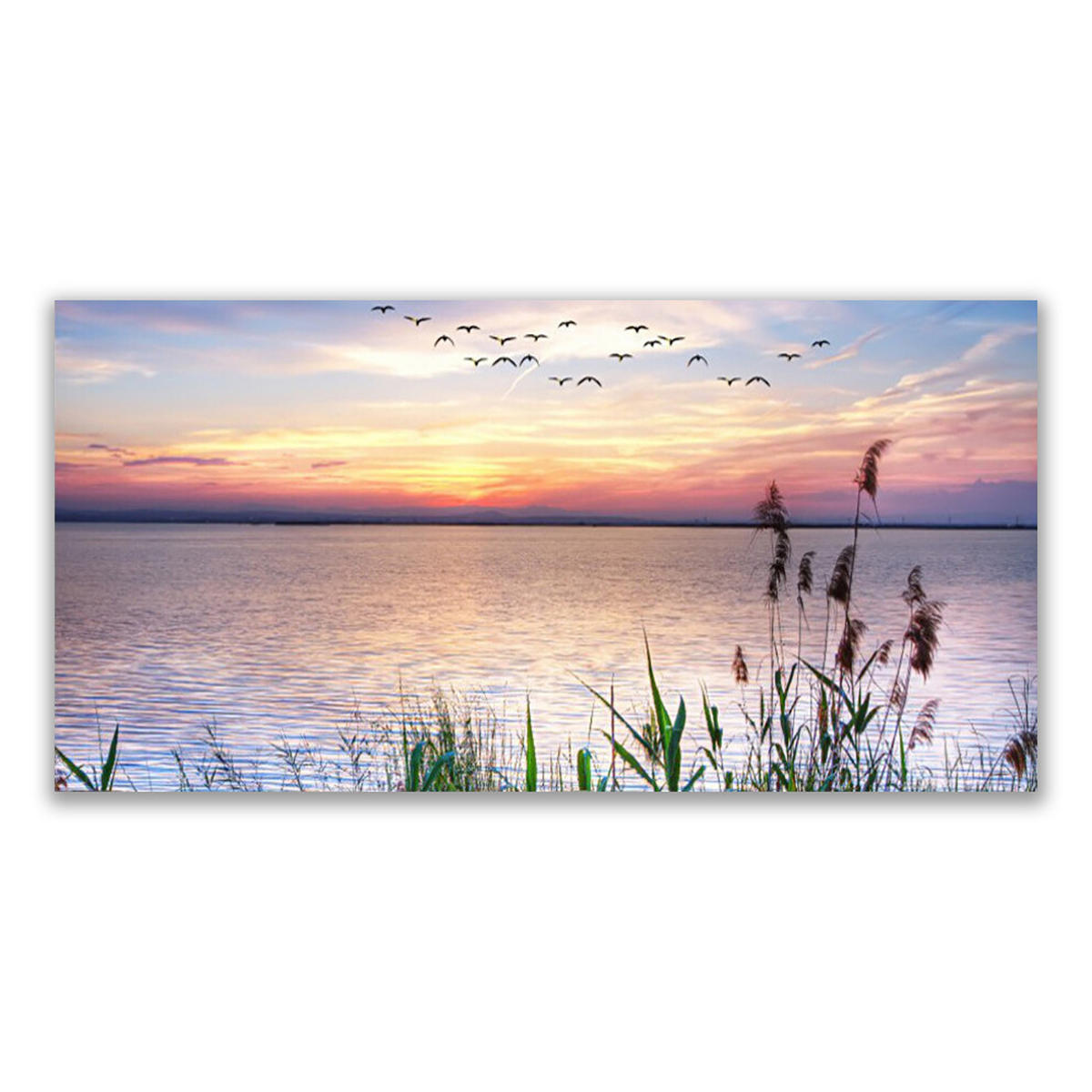 LEINWANDBILD 120x60 cm Pastellhimmel - Multicolor, Textil (120/4cm) - TULUP