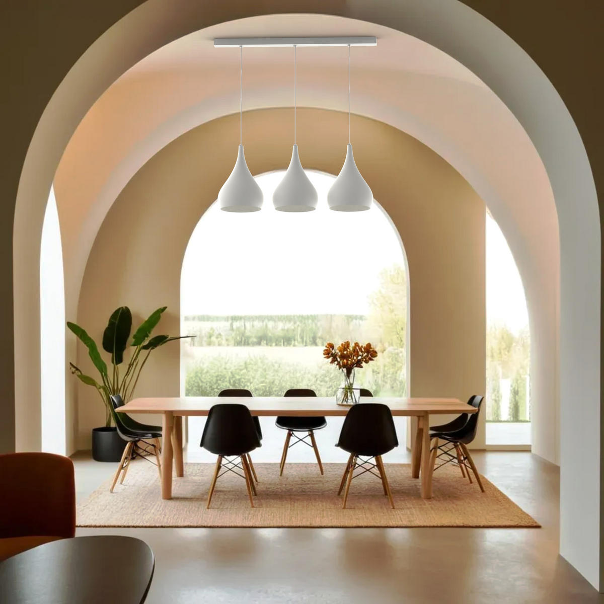 HÄNGELEUCHTE - Weiß, Metall (55/25/55cm) - Lumicom