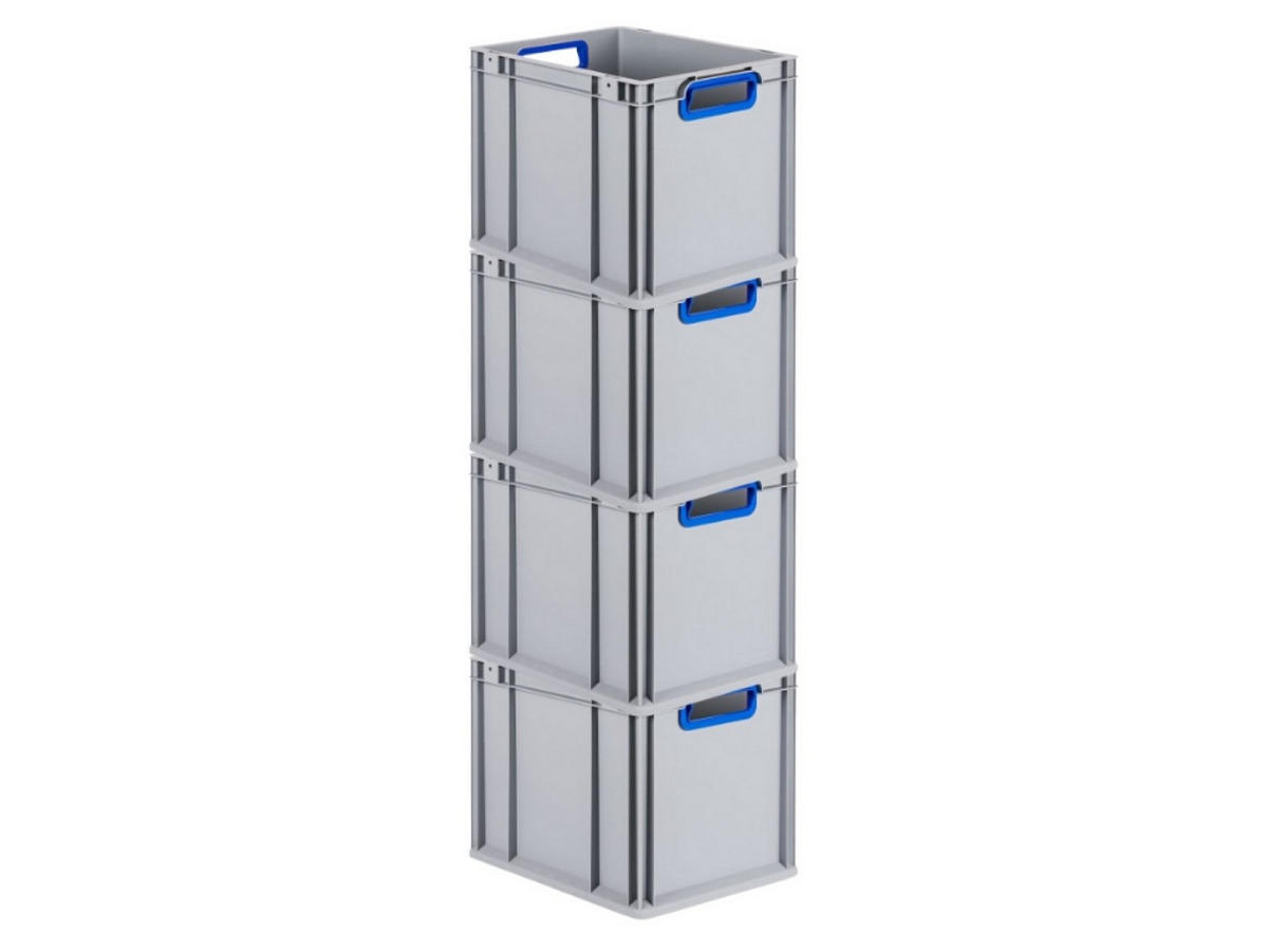 EUROBOX 4x Nextgen Color 32x30x40cm 30 Liter Griffe Blau Offen - Blau, Kunststoff (30/32/40cm) - PROREGAL