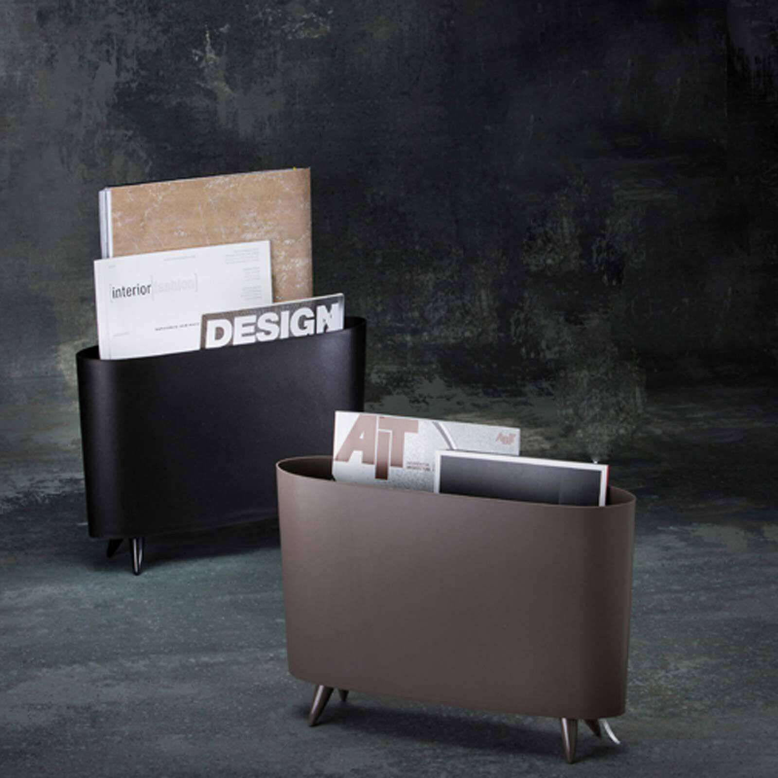 ZEITUNGSSTÄNDER Milano deep grey 12 x 45,7 x 31,5 cm - Grau, Kunststoff (45.7/31.5/12cm) - Koziol