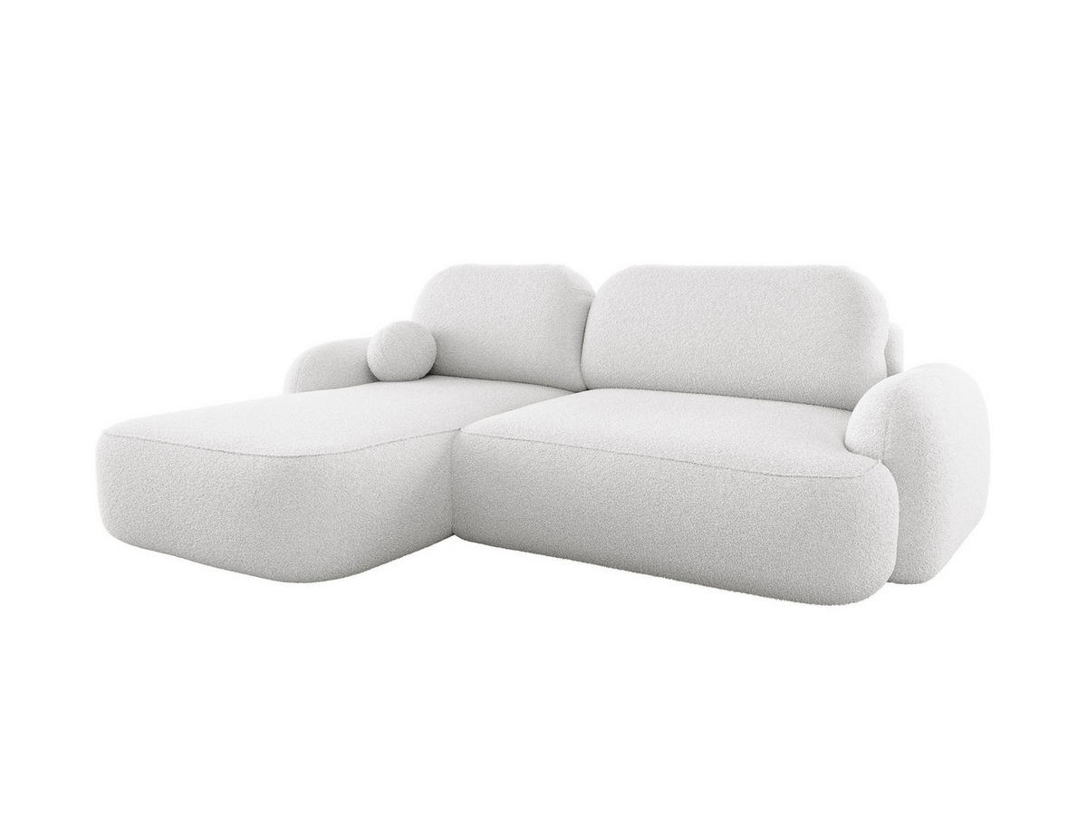 ECKSOFA MOLLY L Links QUELLE 00 mit Schlaffunktion - Weiß, Textil (275/175cm) - Bedante