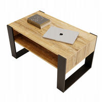 COUCHTISCH Karo92 92/45/53,6 - Kiefer Milford/Schwarz, Holzwerkstoff (54/92/45cm) - RAUMHIRSCH FURNITURE