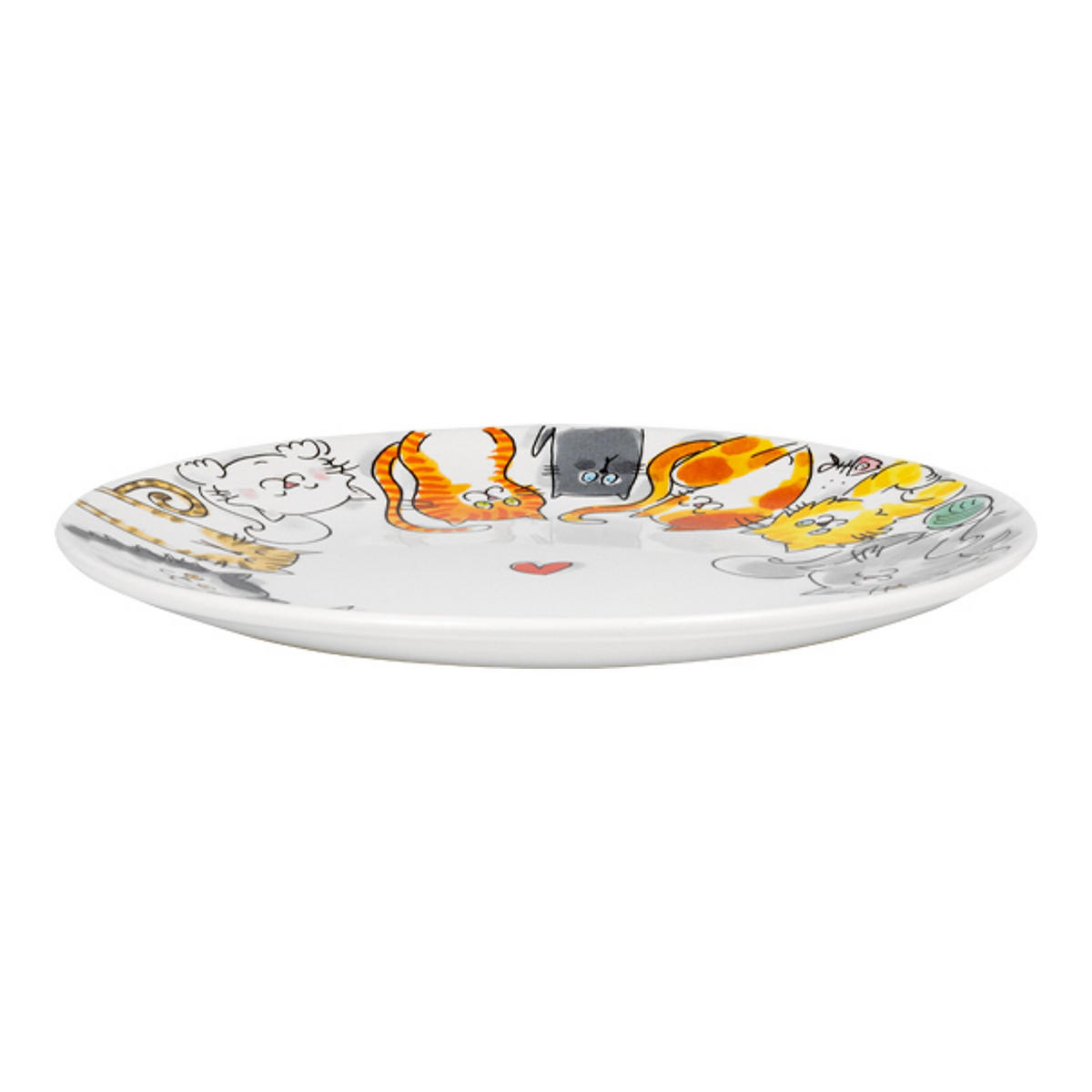 FRÜHSTÜCKSTELLER Katzen in Bunt - 22cm - Multicolor, Keramik (21.8/21.8/2.5cm) - Blond Amsterdam