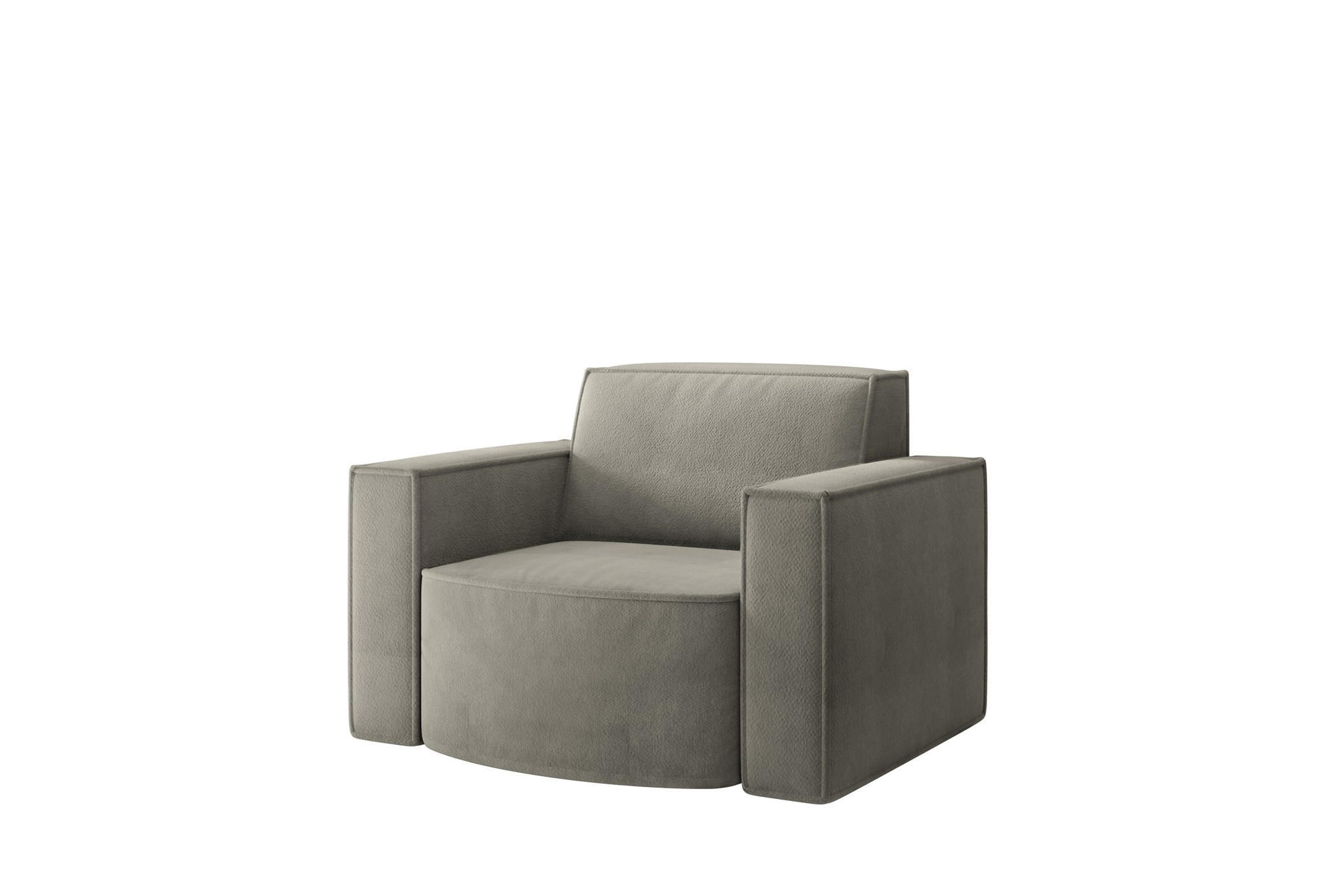 SESSEL Palma In Noel - Grau, Holzwerkstoff/Textil (98/74/89cm) - Fun Möbel