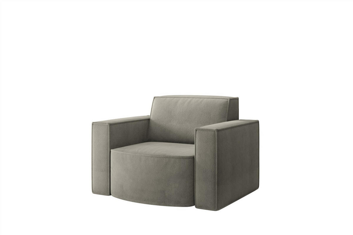 SESSEL Palma In Noel - Grau, Holzwerkstoff/Textil (98/74/89cm) - Fun Möbel