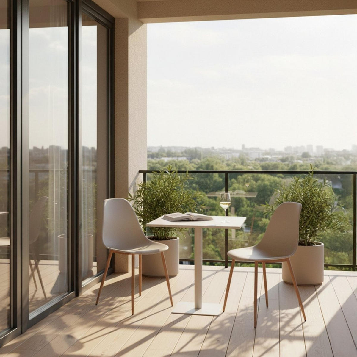 GARTENSTUHL Nina Beige 45 cm x 80 cm 6er-Set - Beige, Kunststoff (45/80/53cm) - Klast Home