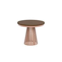 ESSTISCH Cone Bis - Haselnussfarben/Kupferfarben, Holzwerkstoff/Metall (100/100/76cm) - Meblini