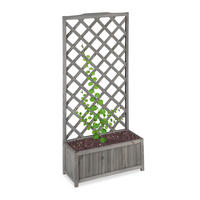 RANKKASTEN - Grau, Holz (70/150/30cm) - Relaxdays